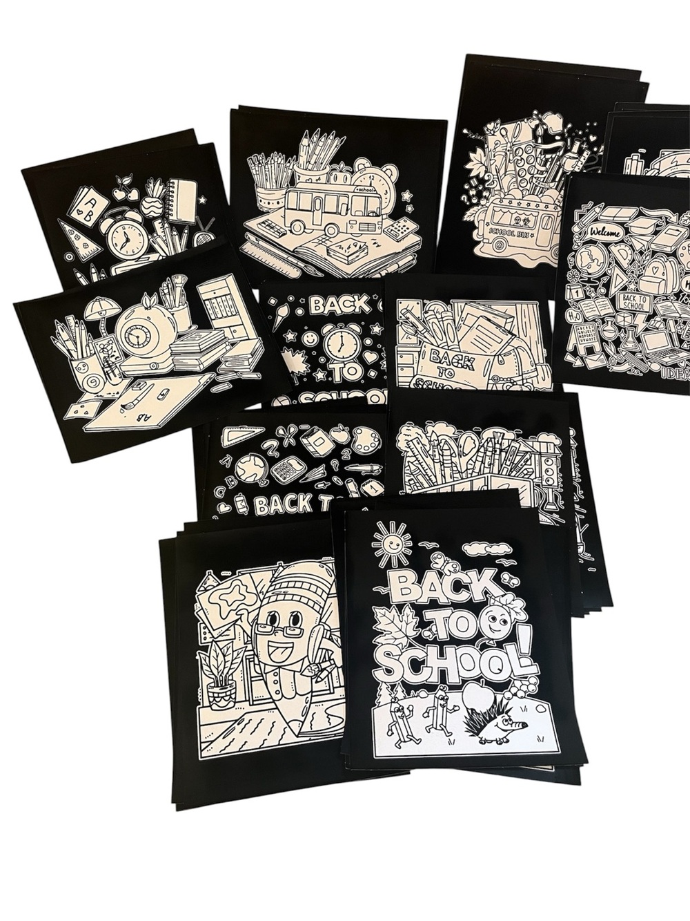 Back To School Velvet Coloring Sheets